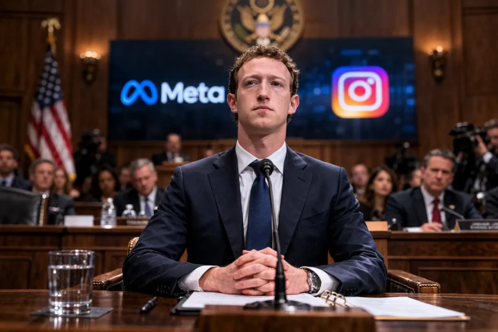 Марк Цукерберг дає свідчення у суді Каліфорнії у справі про залежність підлітків від Instagram та соціальних мереж.