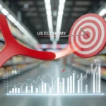 Інфографіка: Великий червоний бумеранг із написом «TARIFFS», що летить назад у бік будівлі Капітолію та гаманця споживача. На фоні — логотипи ФРС Нью-Йорка та Єльського університету.