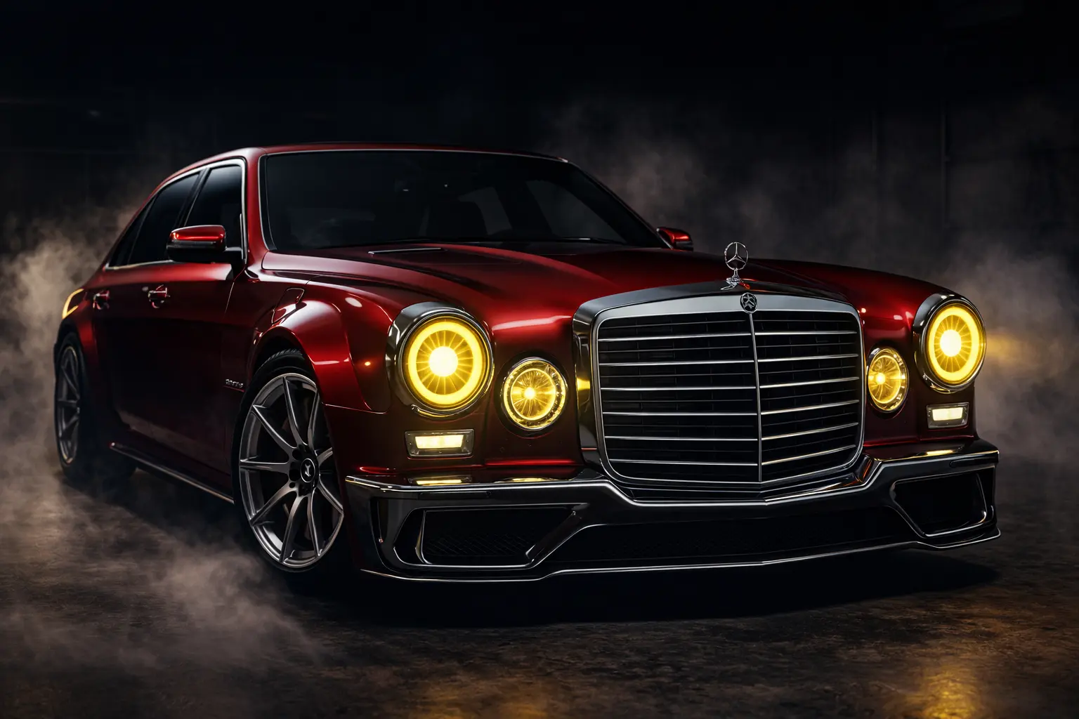 Сучасний концепт Mercedes-Benz Red Pig (Червона свиня), розроблений Горденом Вагенером як триб’ют легендарному гоночному AMG 300 SEL.