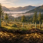 Підземні мікоризні мережі підтримують приживання дерев у нових лісах Камбрії, Англія