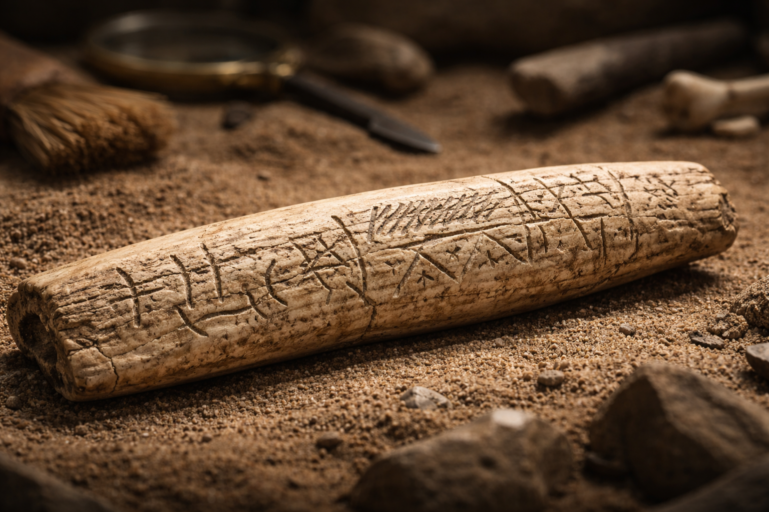 Палеолітичні гравірування на слоновій кістці мамонта з печер Німеччини