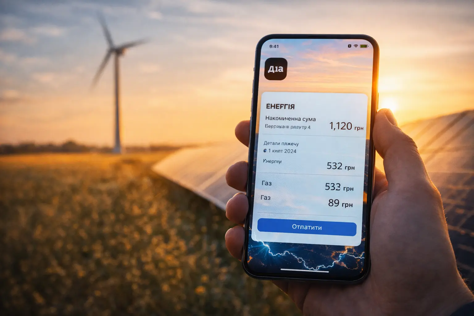 Рахунок за комунальні послуги в Україні на фоні прапора та графік зростання тарифів на енергоносії 2026 прогноз МВФ