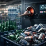 Скляні пляшки для напоїв у магазині — у Британії триває дискусія щодо включення скла до депозитної системи повернення тари в Уельсі