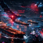 Карта судноплавства з аномальними координатами танкерів через GPS-спуфінг у Перській затоці