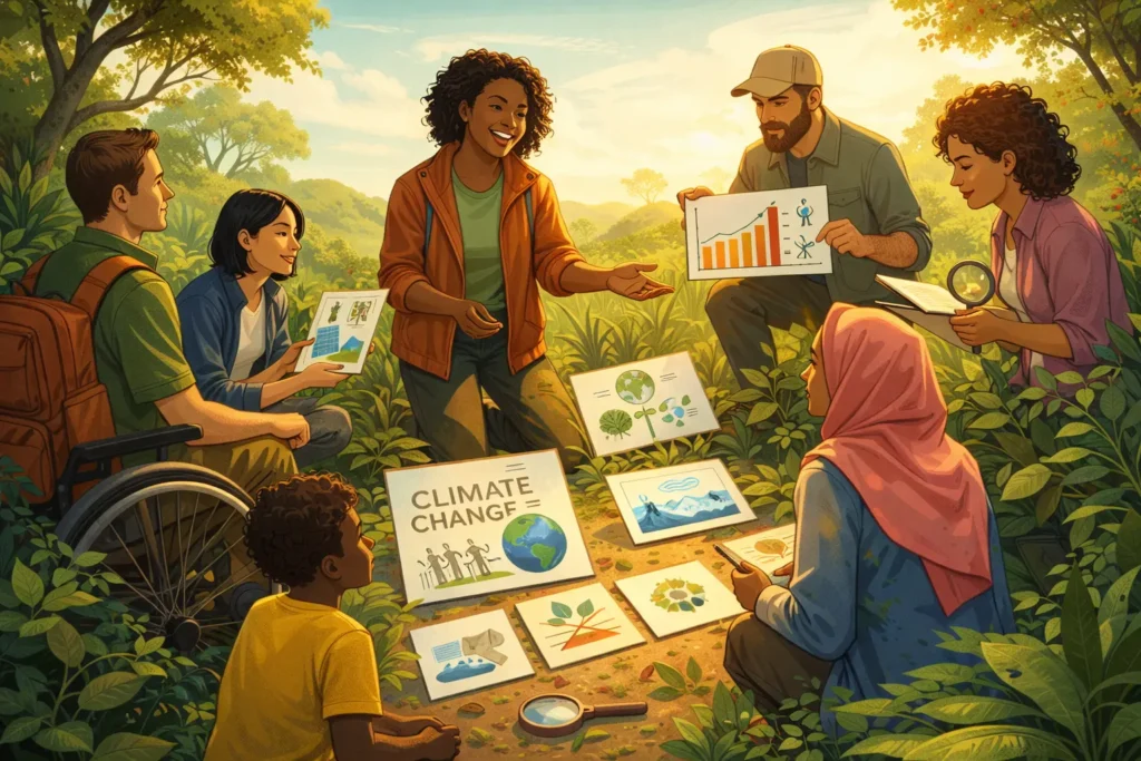 Учасники інклюзивного екологічного курсу в Північній Ірландії вивчають природу та екологічні звички