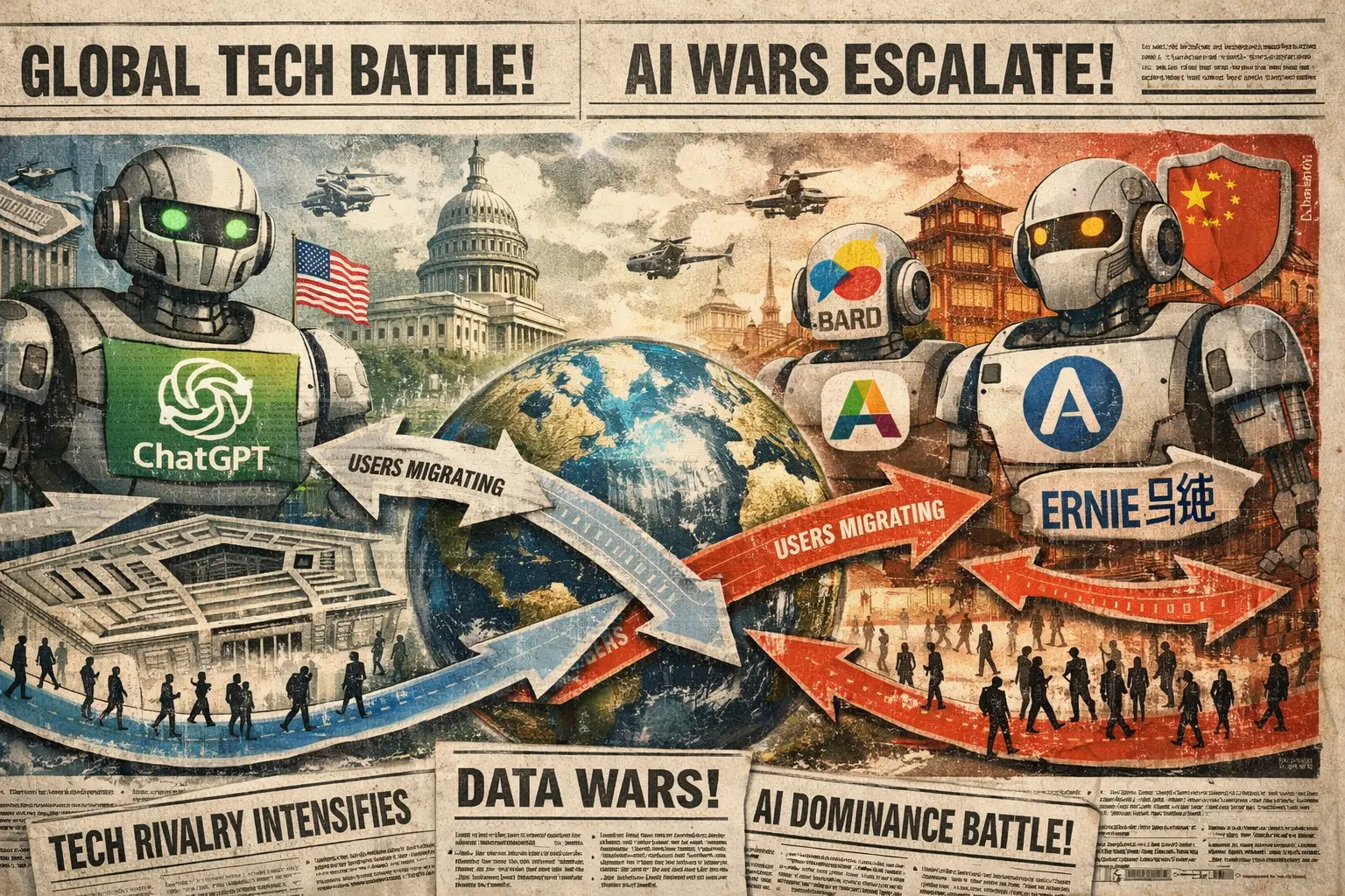 Міграція користувачів від ChatGPT до альтернативних AI-моделей на тлі політичного тиску та змін умов