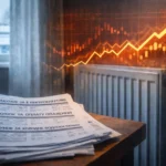 платіжки за комунальні послуги та радіатор опалення в українській квартирі