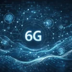 Іллюстрація інтеграції технологій 6G і штучного інтелекту в цифрових мережах