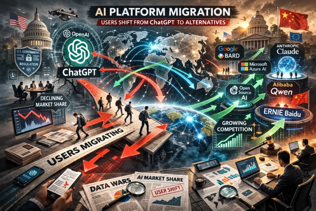 Переходи користувачів від ChatGPT до альтернативних AI-сервісів через зміну умов OpenAI