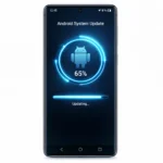 Смартфон Samsung Galaxy з оновленням системи Google Play у налаштуваннях Android